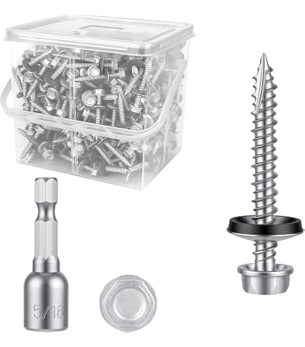Power Pro ZXL Roofing Screws, Self-Drilling, Metal to Wood, Black
